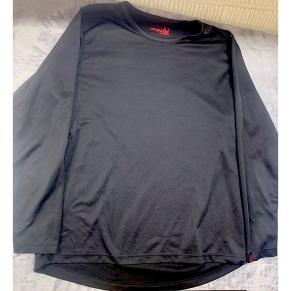 Spyder Active Long Sleeve Men's Size XL Pullover Activewear Shirt Black - Picture 9 of 10